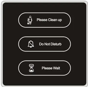 Indoor Touch Switch DND Doorbell System Crystal Glass Panel For Hotel Room