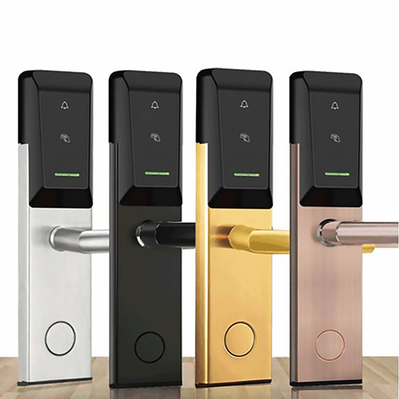 High Security Smart Hotel Door Lock With RFID, Physical Key, Mobile App,Managed By PC Hotel Software