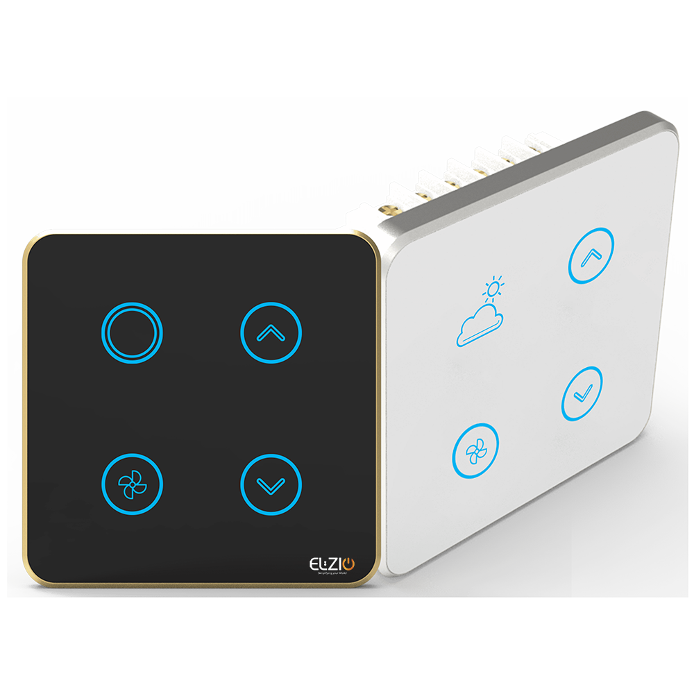 Luxeray ZigBee 1 ON/OFF or Scene Switch + 1 Fan Glass Panel Touch – 2M Size (1+1+0)