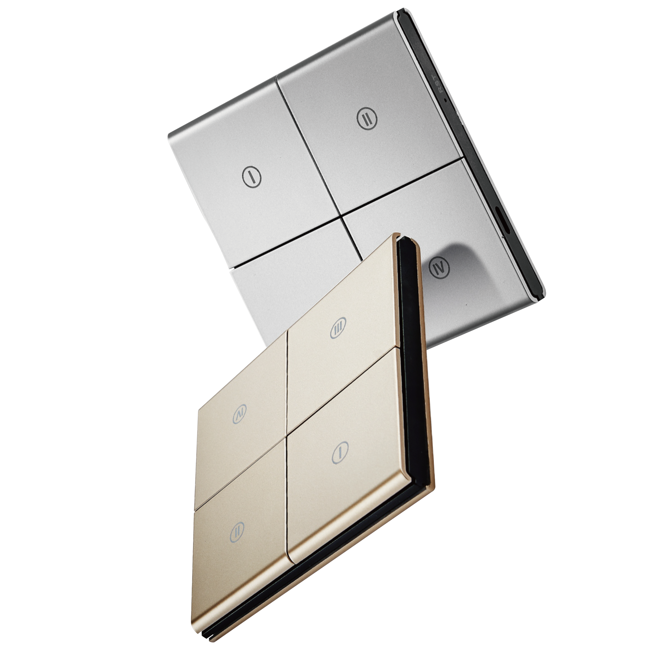 wireless ZigBee 4 Button For 12 Scene Control OR ZigBee Lighting Control switch Remote With magnetic wall Plate (customization cost extra with lead time) Grey/Black/White/Gold